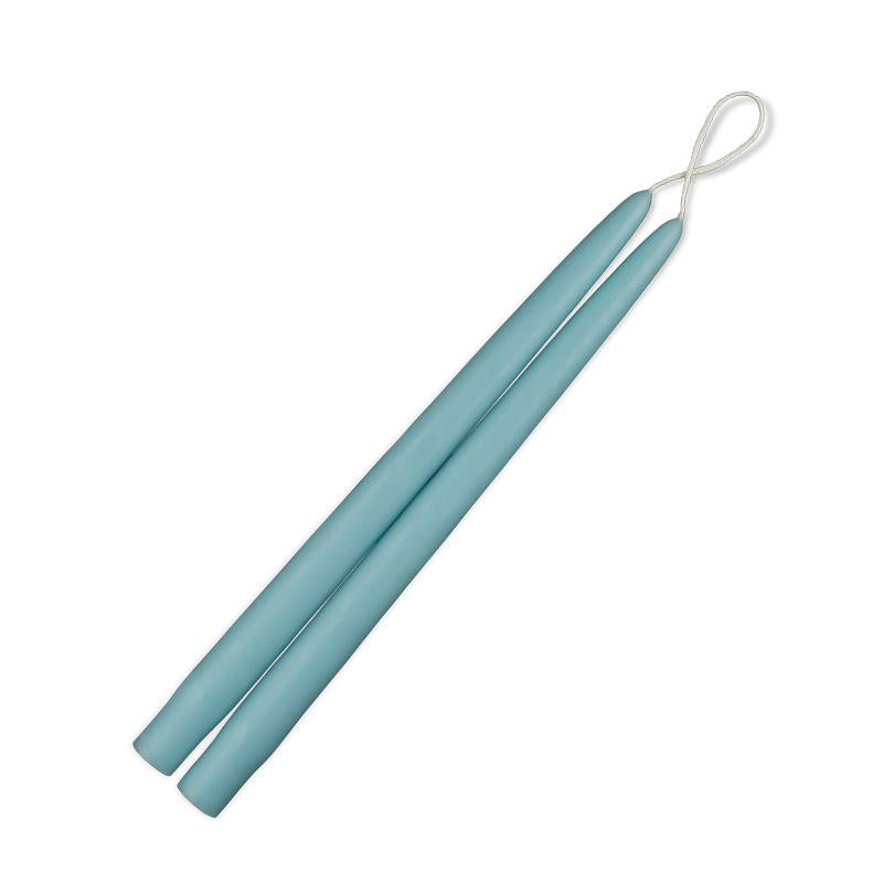 Pair of Bright Blue Tapered 12 Inch Candles