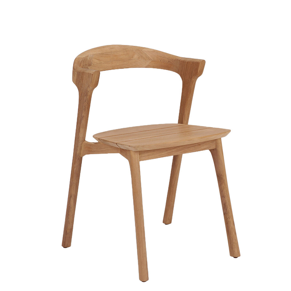 teak natural wood dining chair (outdoor)