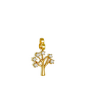 Yellow gold tree with diamonds on each branch