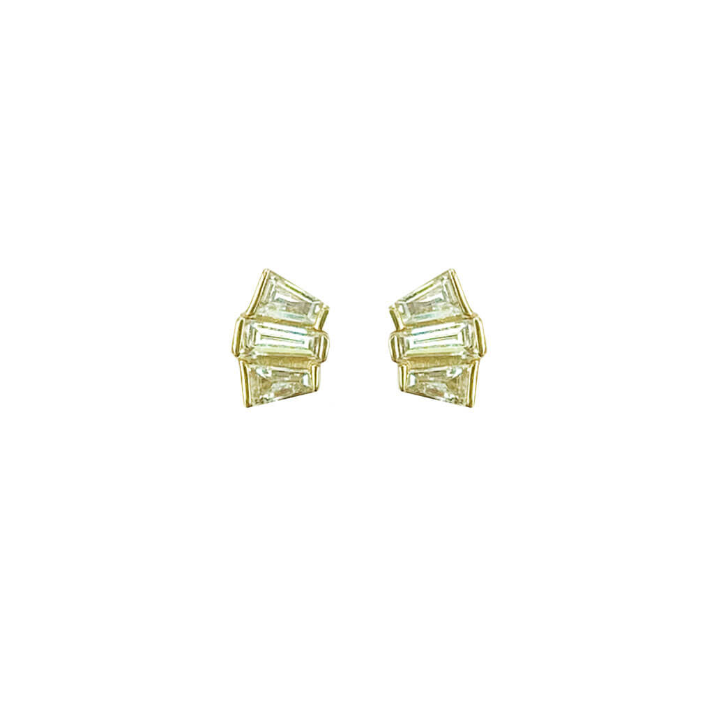 Triple Diamond Studs