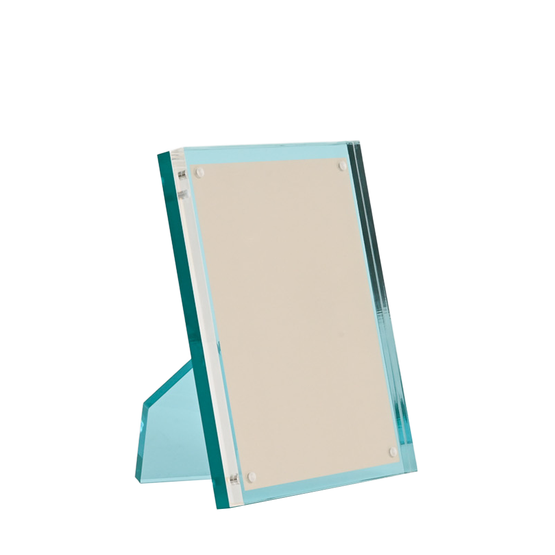 Turquoise Lucite Picture Frame