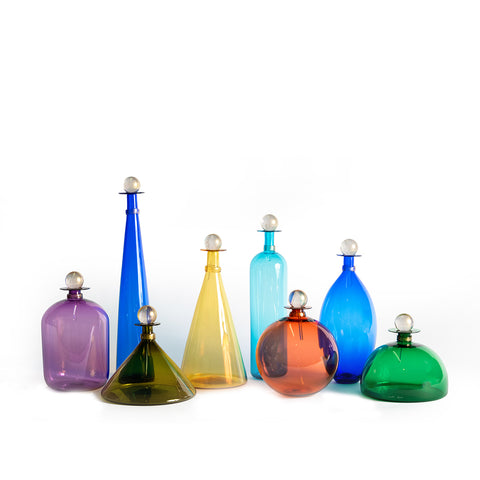 Full glass decanter collection