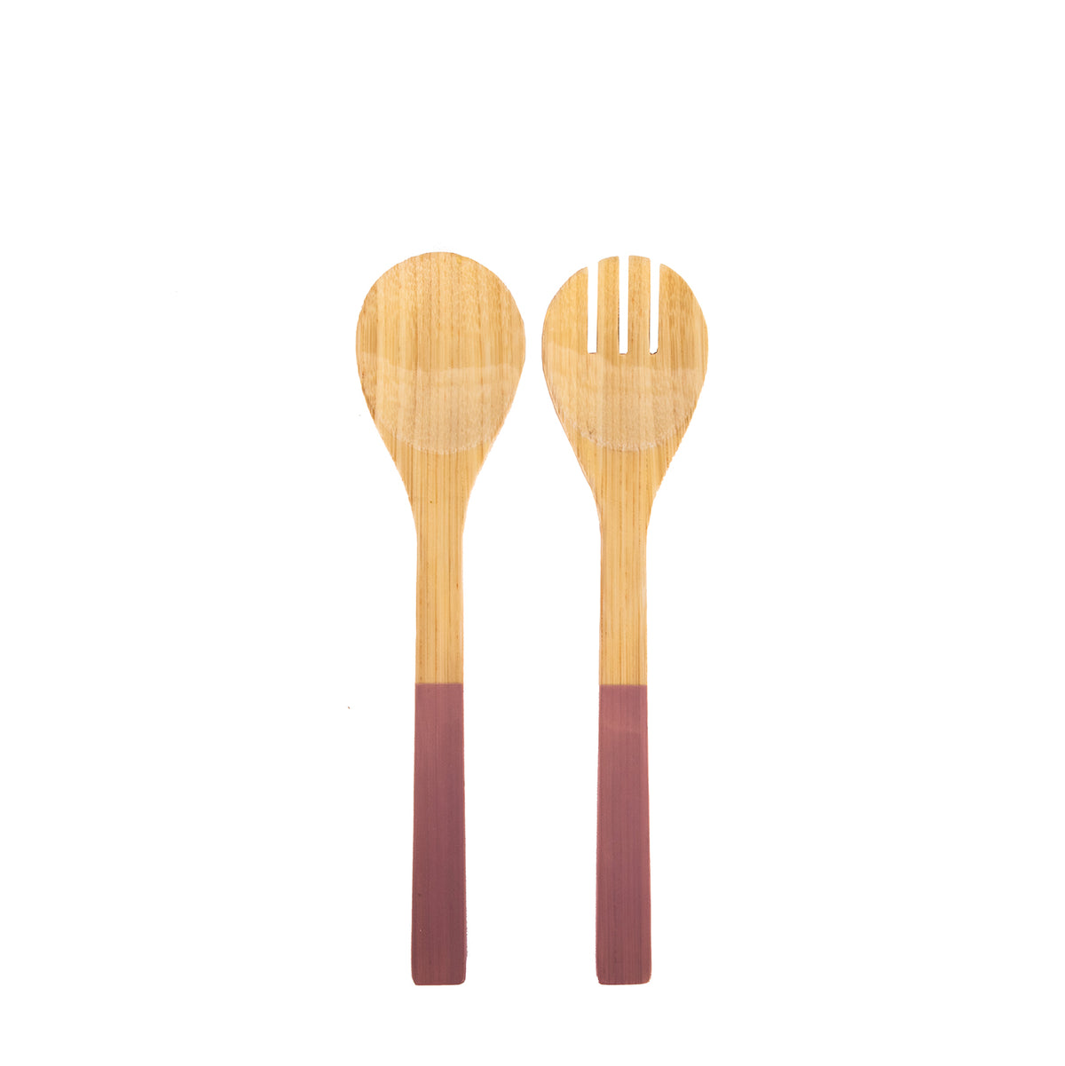 Bamboo Salad Servers, Lilac