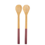 Bamboo Oversized Salad Servers, Lilac