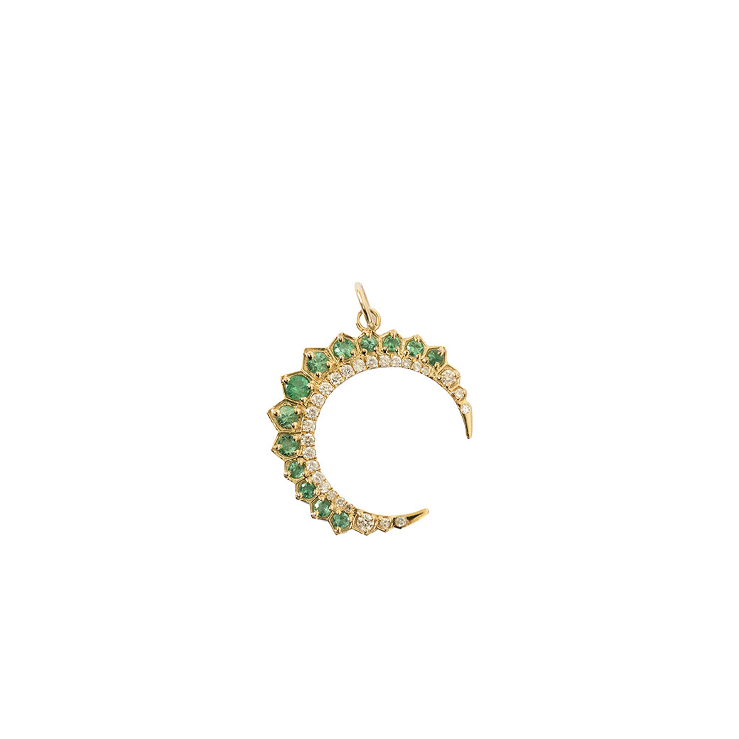 Waning Moon Charm, Emerald