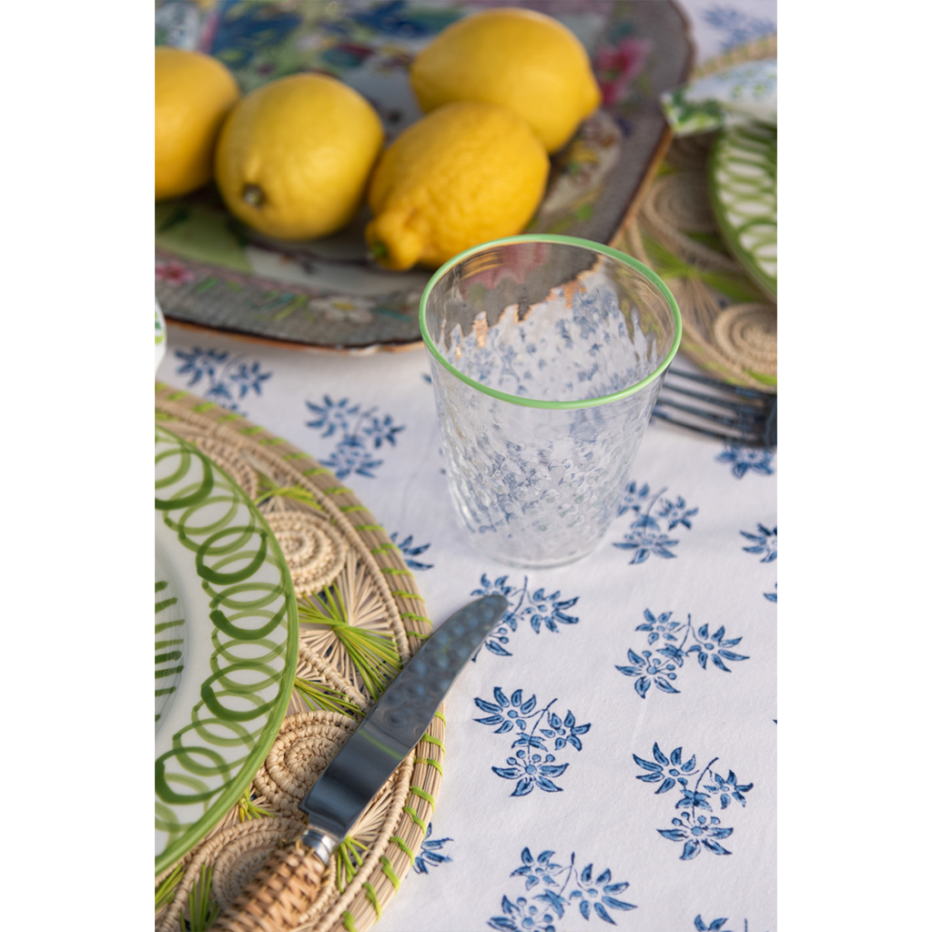 Wavy Tumbler, Green styled in place setting