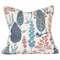 Cream Pillow With Blue trees and pink flowers