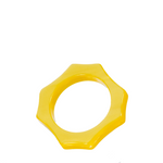 Yellow Acrylic Napkin ring with Pearlescent Sheen